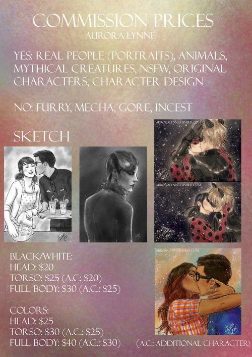 auroralynne:  auroralynne:  auroralynne:  COMMISSONS ARE OPEN! I’m opening new slots so grab y