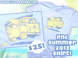 cookingpeach:  Finally announcing the new Peaches &amp; Cream (&amp; Jam!) 2013 Summer shirt! This shirt will be available for sale at AnthroCon 2013 for ษ in a very, very limited run. Unfortunately the numbers got much more limited when some of the