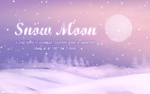 Snow Moon (Februrary’s Full Moon) with snowbud, cocomint green and spearmint Finally got aroun