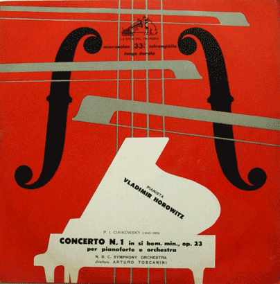 Bruno Munari, (1907-1998), graphic design for classical records, 1960. Vladimir Horovitz, Edwin