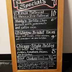 Doing the Specials board, getting hungry