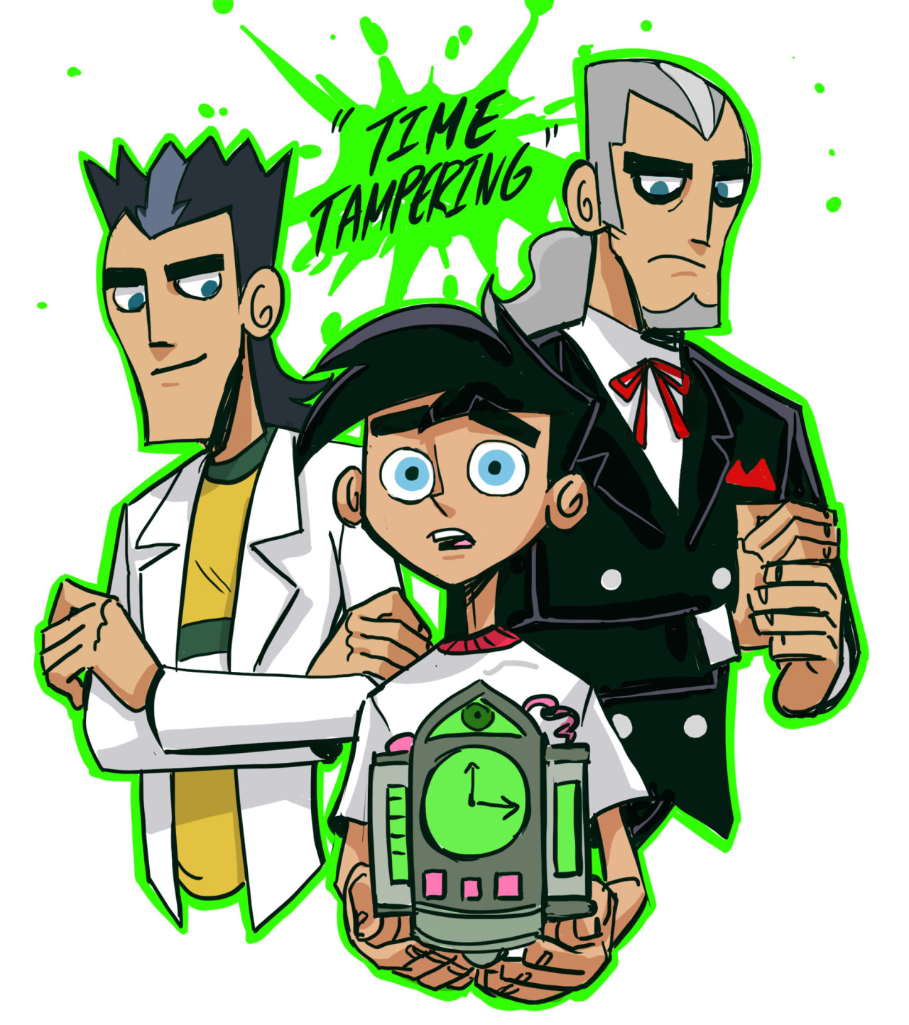 c2ndy2c1d:  Wanted to doodle some Danny Phantom for Kimurasato!Based off her fanfics:“Time