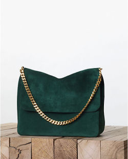 asthetiques:  CELINE - GOURMETTE IN SUEDE EMERALD. 