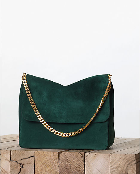 daintyyetdangerous:  Gourmette by Céline in emerald suede
