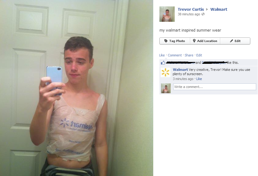 flipnote:  walmart commented on my photo  