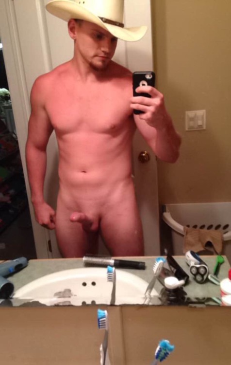 redneckbubba71:  Here’s Jessie Boy!!!!!! Kinda disappointed, he kept going on about how big he was then came out and said he’s around 6, but atleast he’s thick.   #countryboy #redneck #nakedcowboy  Hot Country boy!  Hot country cock!