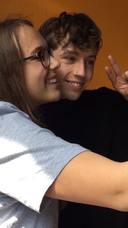 Troye with a fan today in Zurich - 5/3/16