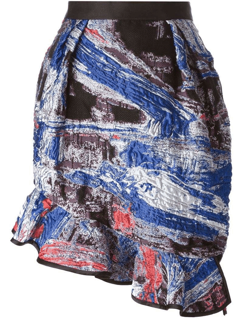 PRABAL GURUNG ruffled hem jacquard skirtYou&rsquo;ll love these Skirts. Promise!