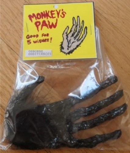 DIME STORE: 1960s Monkey’s Paw - Good For 5 Wishes!