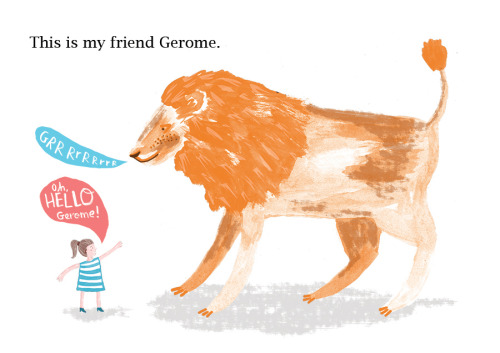 A self initiated project - a children’s book about a girl and a GINORMOUS lion called Gerome. As per