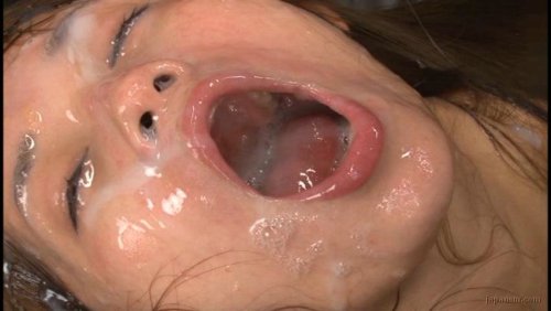 mouthcream:  Mika Osawa takes some sperm. @ MouthCream Archive Asian      Mouthful   