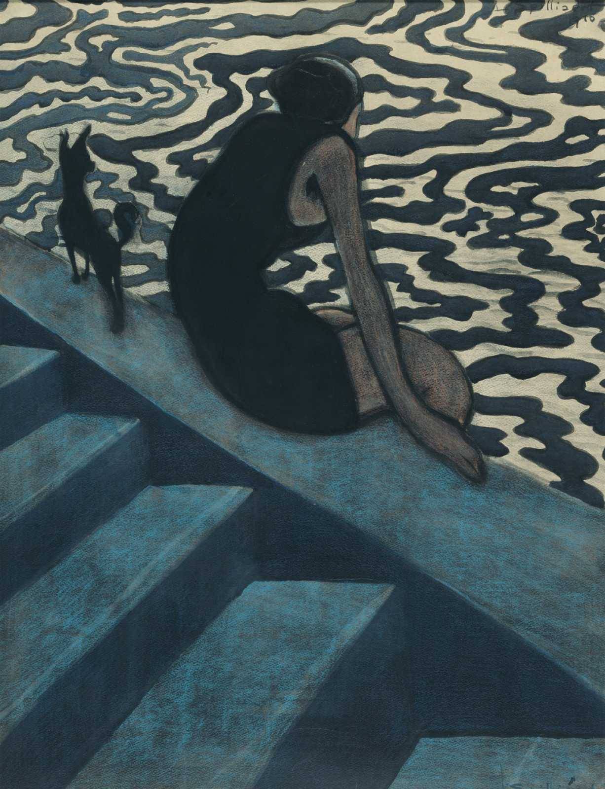 snowce:  Léon Spilliaert, The Bather, 1910 