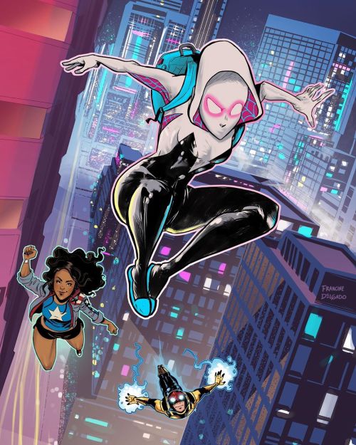 Hello guys, happy Sunday. Here is the color I did for my cover idea for #spidergwen and #americachav