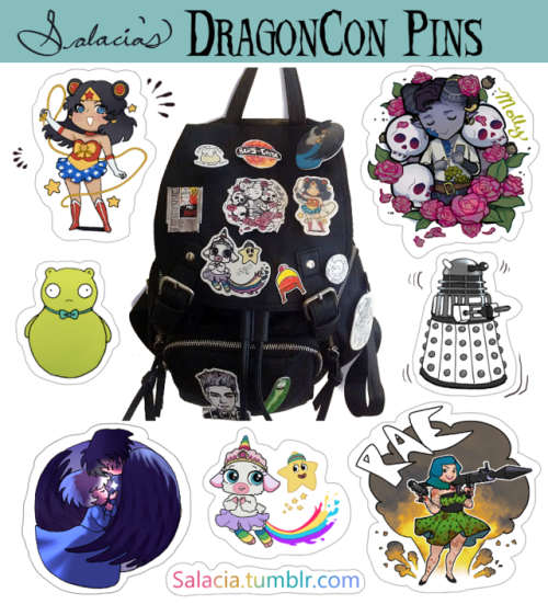 I was able to go to DragonCon again this year, and again I tried to make a few pins last minute. Unf