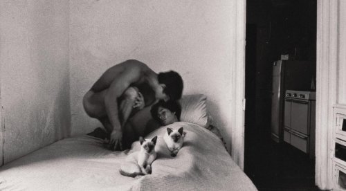 last-picture-show: Duane Michals, Danny and Ernestine with Cats, 1968