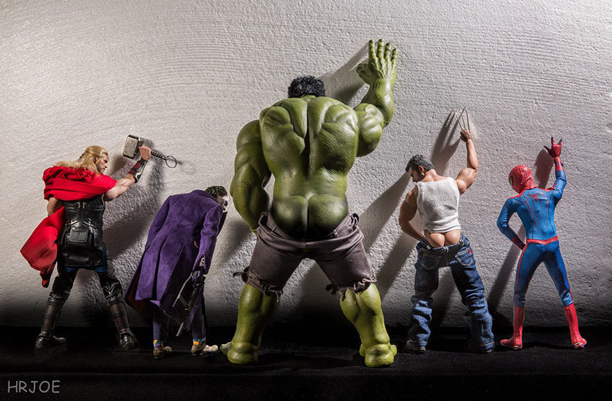 extraordinarycomics:  The Secret Life Of Superhero Toys Created By Edy Hardjo.