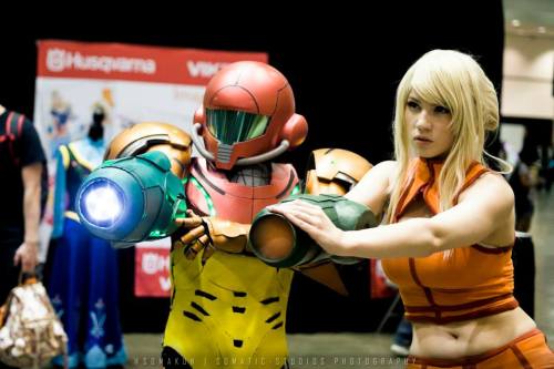 Samus and Samus Double Blast by d-slimSamus - me (www.facebook.com/dslimcosplay)Samus - Charm