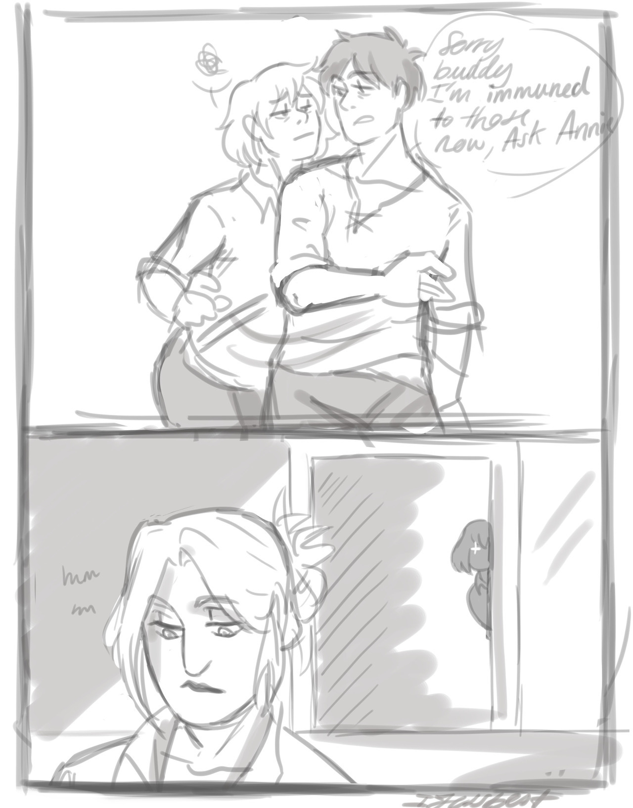 ijessbest:A dumb little comic about Armin wanting a piggyback ride….