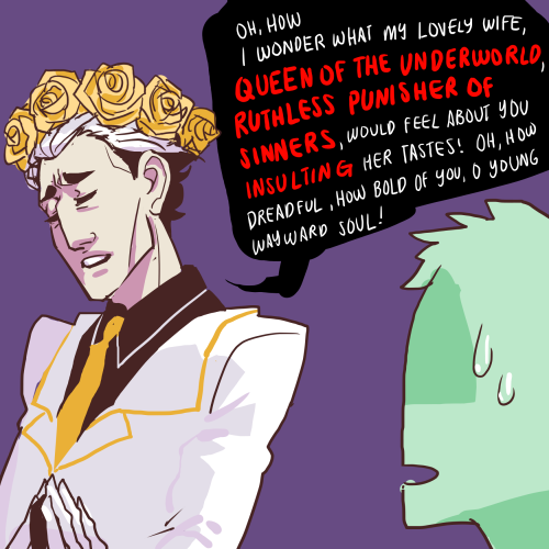 asphodel-grimoire:japhers:Hades was mostly kidding, ofc. Pers is open to fashion criticism these days(she should still be dreaded tho)  OH MY GODFS THIS IS SO PRECIOUS I CAN’T EVEN BEGIN TO COMPREHEND ITS BEAUTYPERSEPHONE YOU PERF BABEHADES WHAT A CUTIE