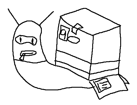 djsckatzen:aetherswarm:djsckatzen also asked for someone to draw spy as a snail in a box so i delive