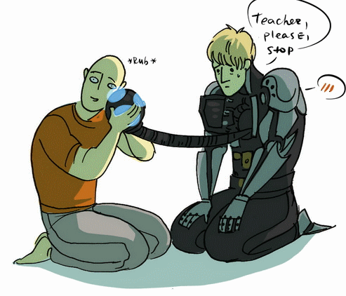 pretentiousfork:  insp by anon who ask about genos getting plesure if someone touch