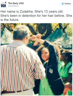 hustleinatrap:    School girls threatened with arrest for wearing natural hair in Pretoria hight school.  #StopRacismAtPretoriaGirlsHigh   