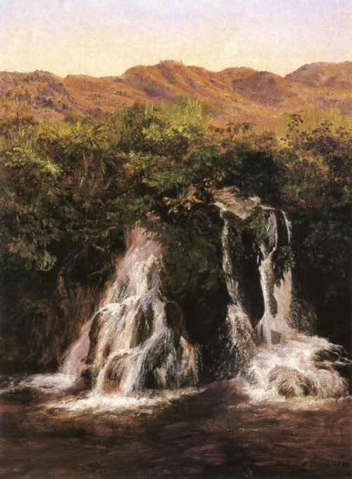 artist-velasco: Cascada de Rincón Grande, 1874, Jose Maria Velasco