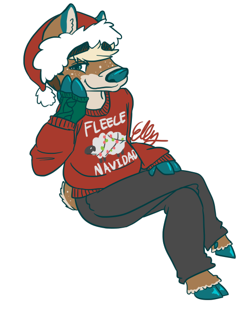 Little late now of course, but heres my fursona in a lovely christmas sweater