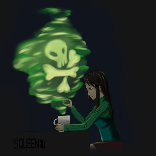 Spookyrarara!! day 1 - Poison. Namie making some tea for Izaya.I switched from Paint Tool Sai to Cli