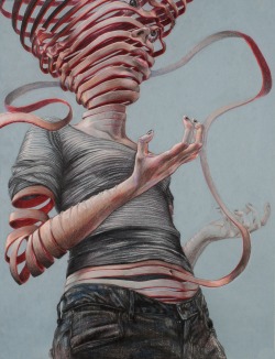 high-class-scribbles:“The Rhythm of Pain” colored pencil, 19.5&quot; x 25.5&quot;