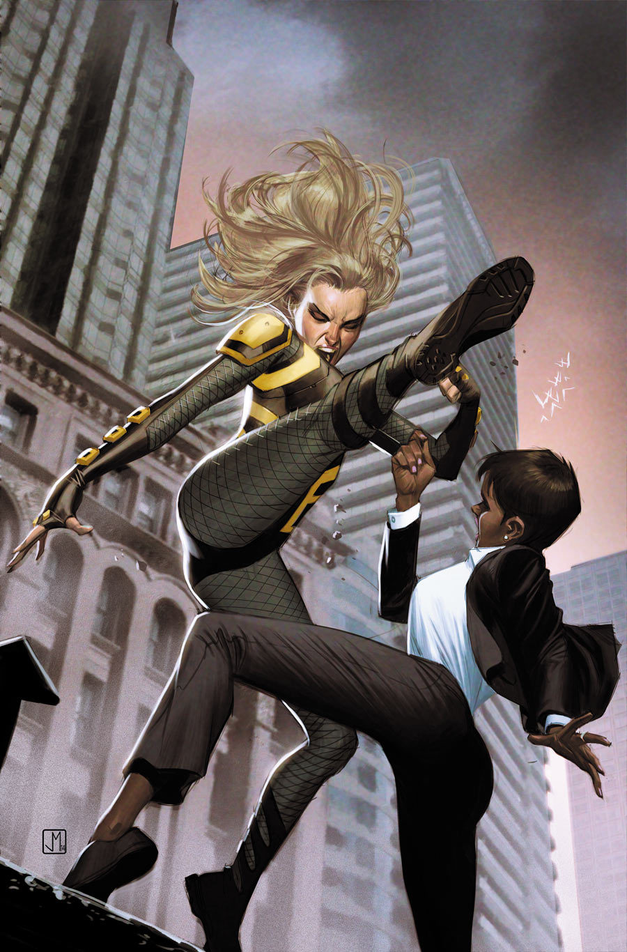 bear1na:  Birds of Prey #32 cover - Black Canary vs Amanda Waller by Jorge Molina