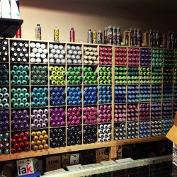 covertshoppe:  Covert artist supply shop is open!!!!! Ŭ.99 a  you call it…. Over 1500 cans in stock….  #montana #hardcore #ironlak #allcity #alien #94