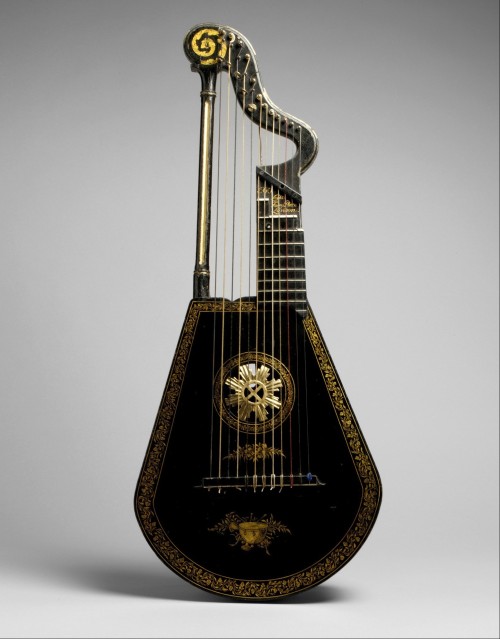 instrumental-artistry:Harp–lute, ca. 1815Edward Light (English, active 1780–1820)- Materials: Wood, 
