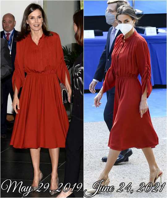Your source for Felipe, Letizia, Leonor and Sofia of Spain news — Letizia recycling dress by Salvatore...
