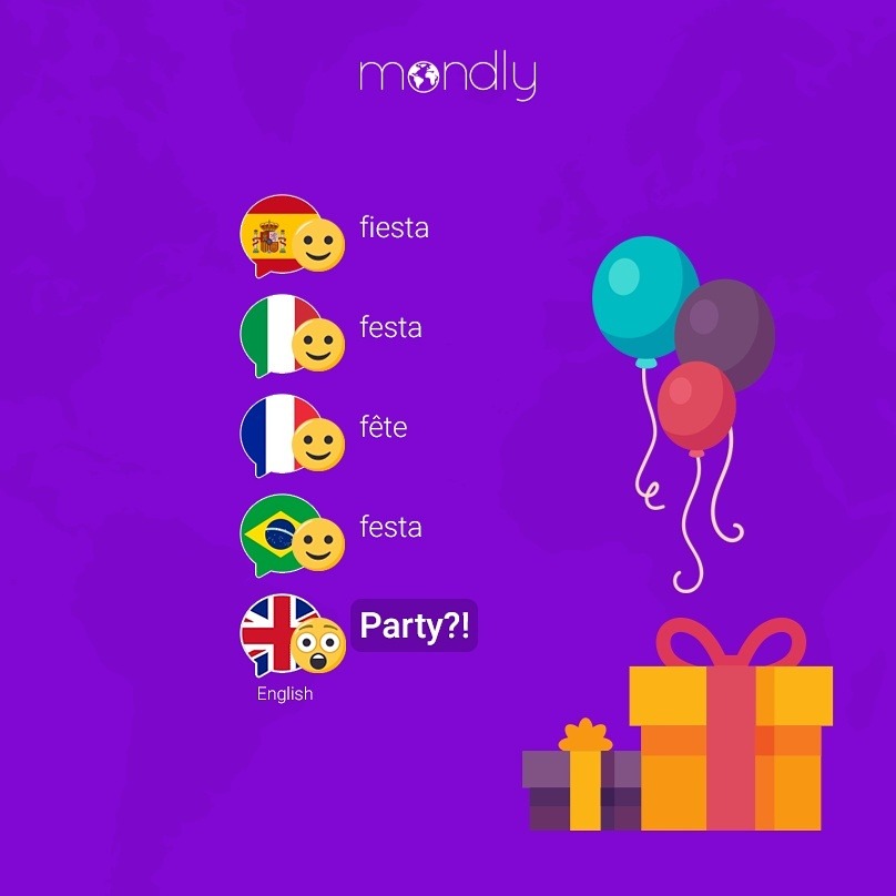 Mondly HOW TO SAY PARTY IN DIFFERENT LANGUAGES Mondly HOW TO SAY PARTY IN DIFFERENT LANGUAGES