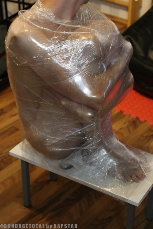 XXX bondagetotal:ducttape statue photo