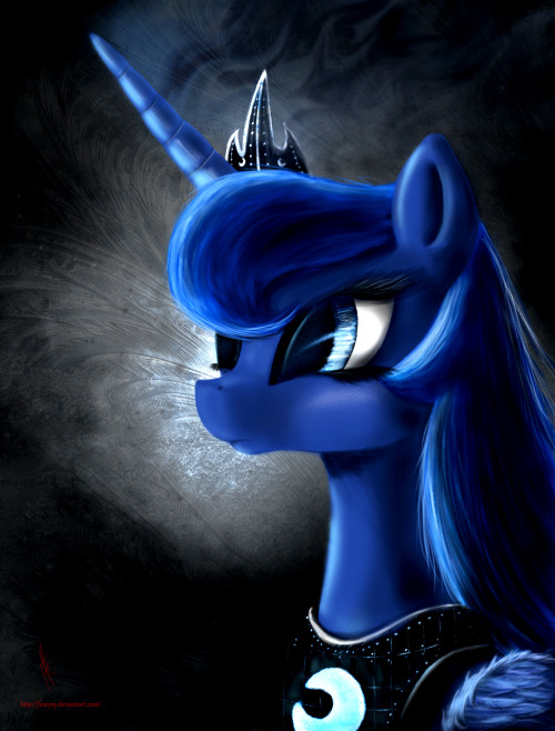 theponyartcollection:  Princess Luna portrait by ~fearyzy