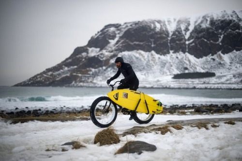 rollersinstinct: Cycling to the beach from  Olivier Morin’s look at surfing among the Lofoten Island