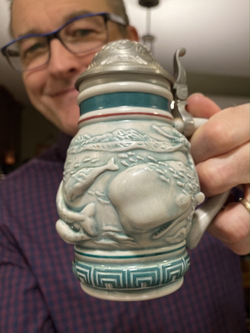 Mugshot Monday - “Sperm Whale Mini Stein” by Avon Productions with PYRO American Style Ale by Burnin