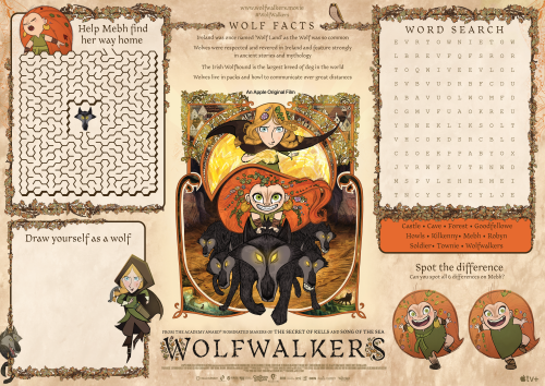 official Wolfwalkers activity sheet from Glasgow Film! [source / pdf] 