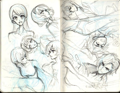 Sorry guys for not updating recently and being MIA ;w; Here are a few sketchbook scans from last yea