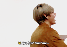 Q: If You Were To Go To A No-man Island, Who Would You Go With?RM: Tae. Rather Than Me Being Able To