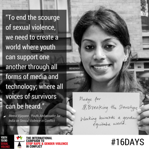 16 DAYS OF ACTIVISM AGAINST GENDER VIOLENCEMain campaign page Facebook page for Youth to End Sexual 