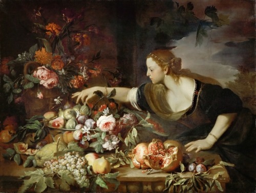 Brueghel , Abraham ( Antwerp 1631 - 1697 Naples ) - A woman taker fruit