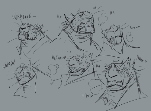 you guys’ requests are LOVELY. here are some of the old demon’s labor-faces~