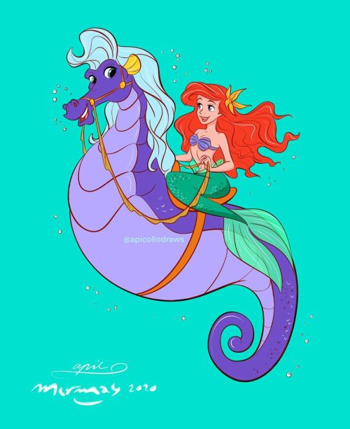 thecollectibles:Mermay 2020 - Disney Princesses by Alex Pick