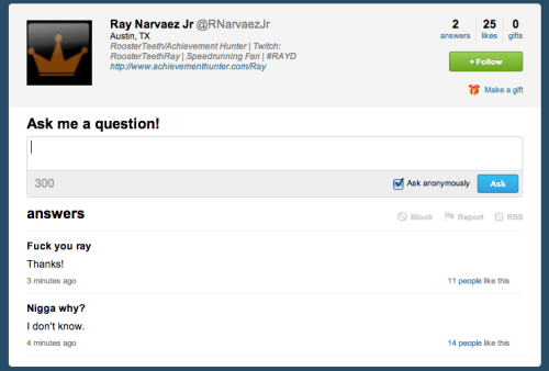 ryanhayywood:  ray and his ask.fm adventures