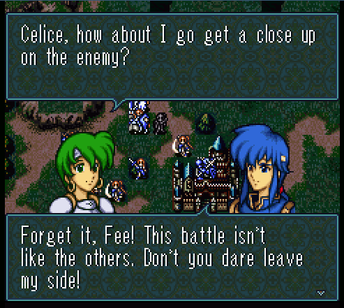 I Love How Seliph Is Trying To Protect All The Girls, But When It Comes To Larcei, Hes Like She Can Handle