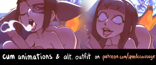 speedosausage: April Patreon-voted animations - Juri! i typically don’t do multiple versions/cum animations to this extent for monthly animations but i went for it this time!  All animations (cum animations & alternate outfits versions): CLICK