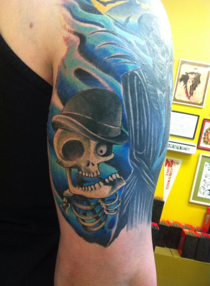 Tattoo of Tim Burton Corpse Bride Jack Skellington